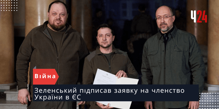 Зеленський підписав заявку на членство України в ЄС